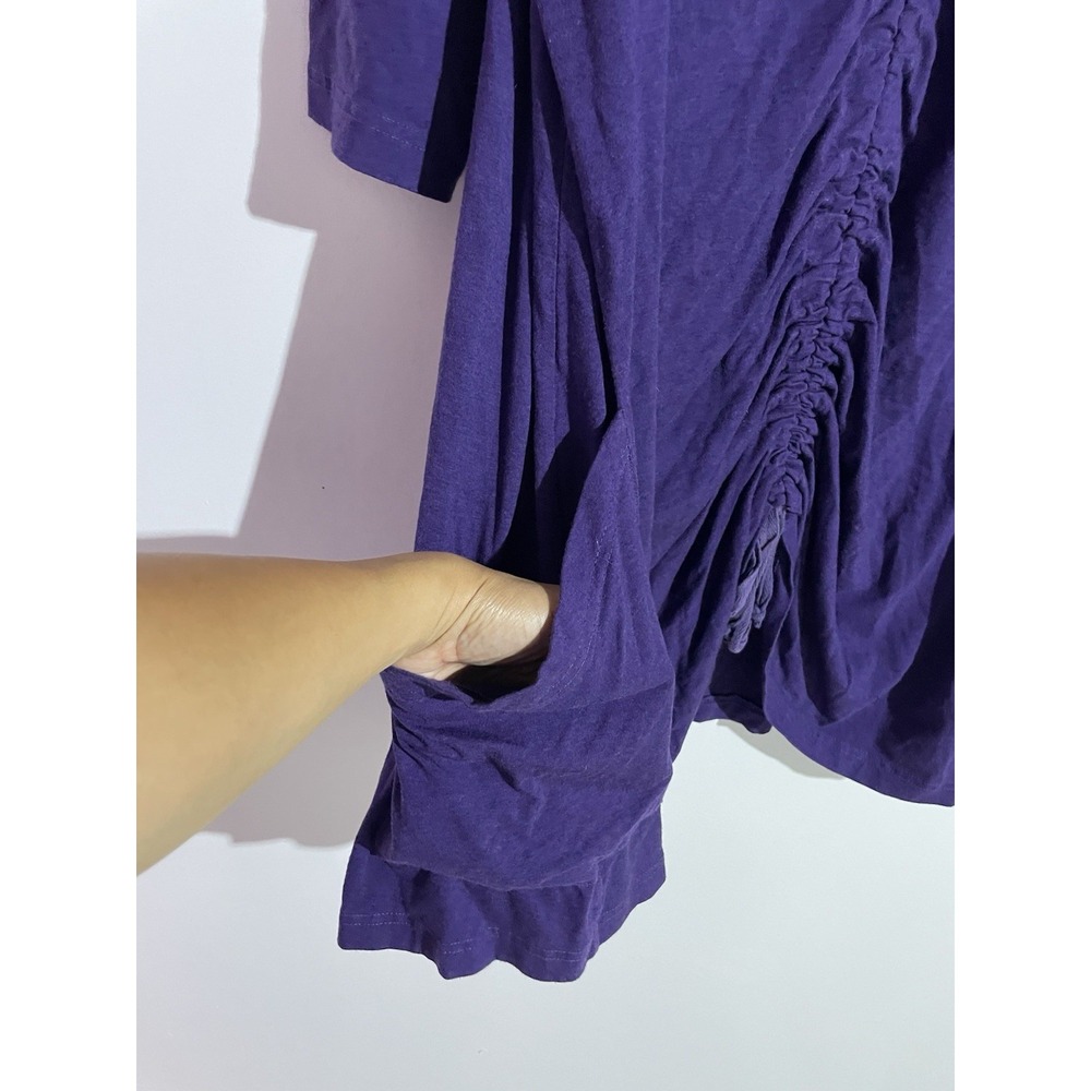 Bryn Walker Tunic Dress Large Purple Lagenlook Artsy Boho Minimalist USA - Picture 2 of 13